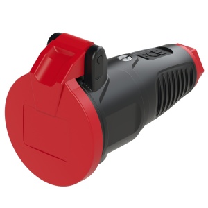 2522-sr PCE Розетка кабельная 16A/250V/2P+E/IP54 с крышкой, корпус черный, крышка и маркер красный 2522-sr PCE Розетка кабельная 16A/250V/2P+E/IP54 с крышкой, корпус черный, крышка и маркер красный