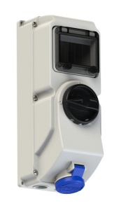 7813-6 PCE Розетка настен. с выкл. и блокир.16A/230V/1P+N+E/IP44, с держат. предох.(предох. не уком)