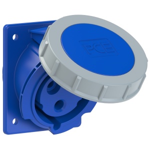 4232-6ttf78 PCE Розетка встраиваемая наклонная 32А/230V/1P+N+E/IP67,фланец 80x97,безвинтовое подключ