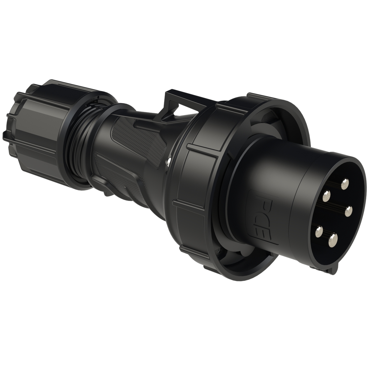 035-6xs PCE Вилка кабельная 63А/400V/3P+N+E/IP67, черная