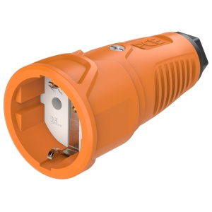 2510-os PCE Розетка кабельная 16A/250V/2P+E/IP20 корпус оранжевый, маркер черный