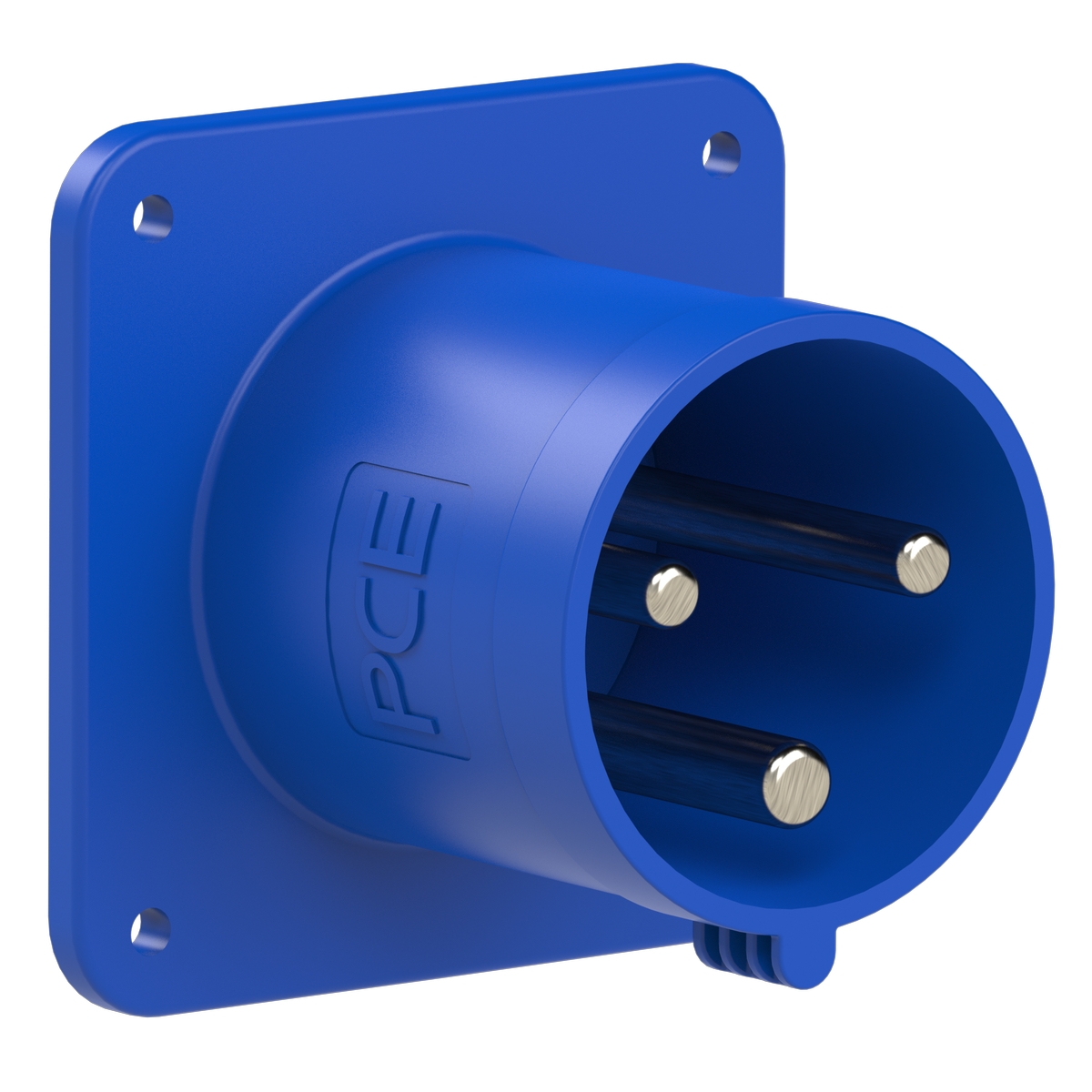 6331-6k PCE Вилка встраиваемая 63А/230V/1P+N+E/IP44, фланец 100x100