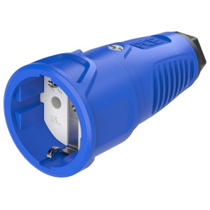 2510-bs PCE Розетка кабельная 16A/250V/2P+E/IP20 корпус синий, маркер черный