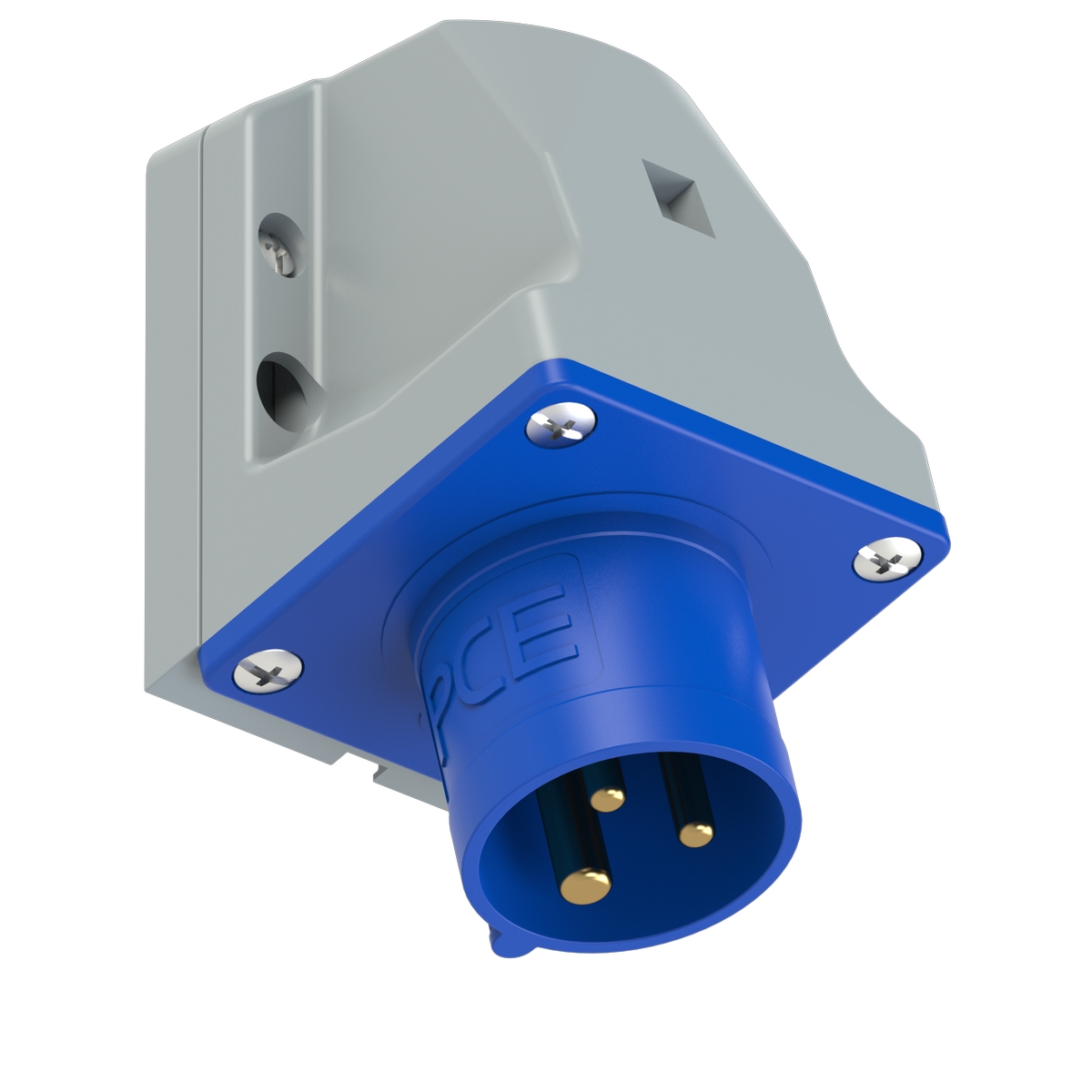 513-6tt PCE Вилка настенная 16A/230V/1P+N+E/IP44, безвинтовое подключение