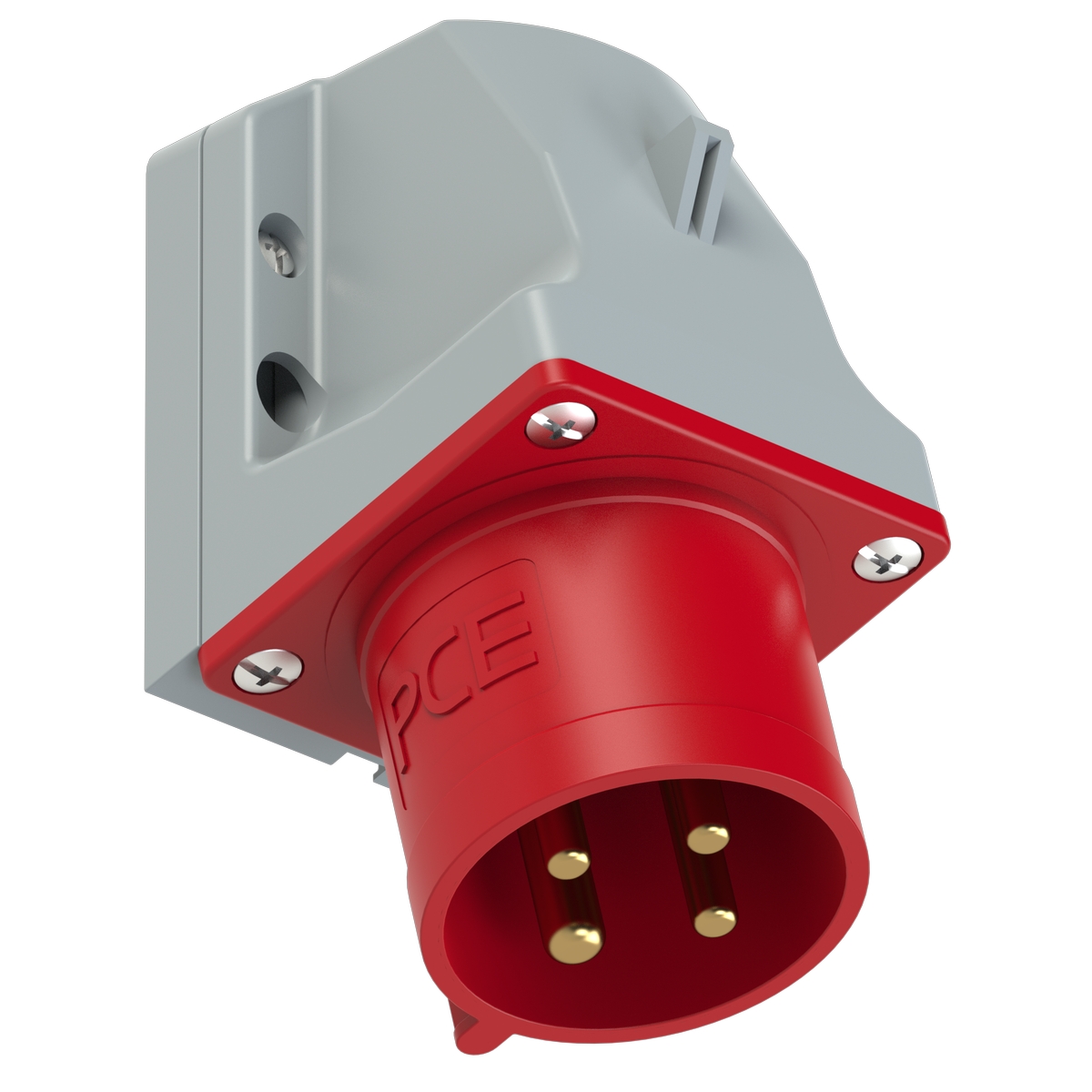 524-6tt PCE Вилка настенная 32A/400V/3P+E/IP44, безвинтовое подключение