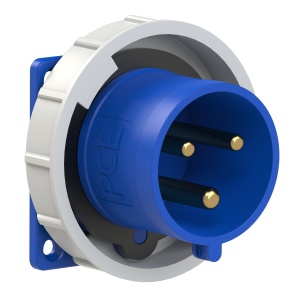 6232-6 PCE Вилка встраиваемая 32A/230V/1P+N+E/IP67, фланец 75x75