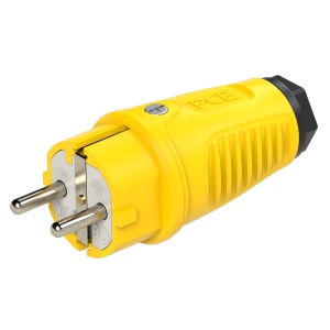 0511-es PCE Вилка кабельная 16A/250V/2P+E/IP54 корпус желтый, маркер черный
