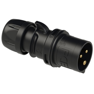023-6x PCE Вилка кабельная 32А/230V/1P+N+E/IP44, черная