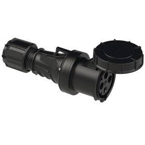234-6xs PCE Розетка кабельная 63А/400V/3P+E/IP67, черная