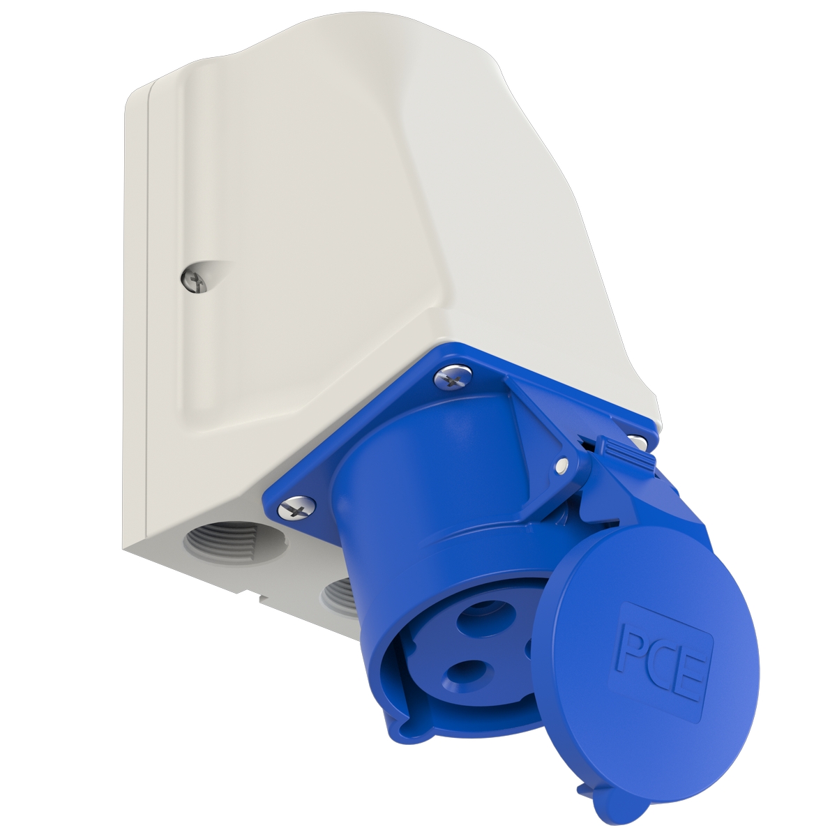 923-6w PCE Розетка настенная 32А/230V/1P+N+E/IP44