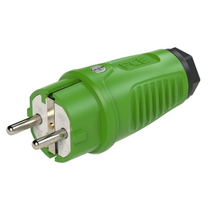 0511-us PCE Вилка кабельная 16A/250V/2P+E/IP54 корпус зеленый, маркер черный
