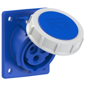 4132-6f78 PCE Розетка встраиваемая наклонная 16А/230V/1P+N+E/IP67, фланец 70x85