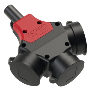 25311-s PCE Тройник каб 16A/250V/2P+E/IP44 с резиновым корпусом (см.артикул 253711-sr)
