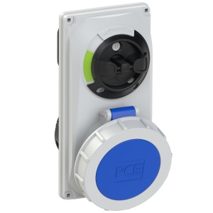 60232-6 PCE Розетка встраиваемая 32А/230V/1P+N+E/IP67, с выключателем и блокировкой 