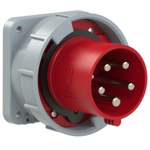 635-6 PCE Вилка встраиваемая 63А/400V/3P+N+E/IP67, фланец 100x100