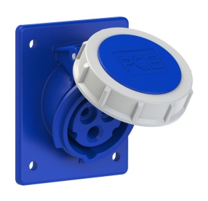 4132-6f8 PCE Розетка встраиваемая наклонная 16А/230V/1P+N+E/IP67, фланец 80x97