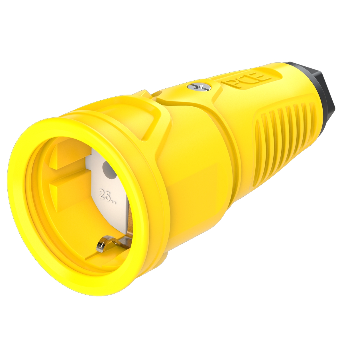 2510-esw PCE Розетка каб 16A/250V/2P+E/IP20 корпус желтый, маркер черный