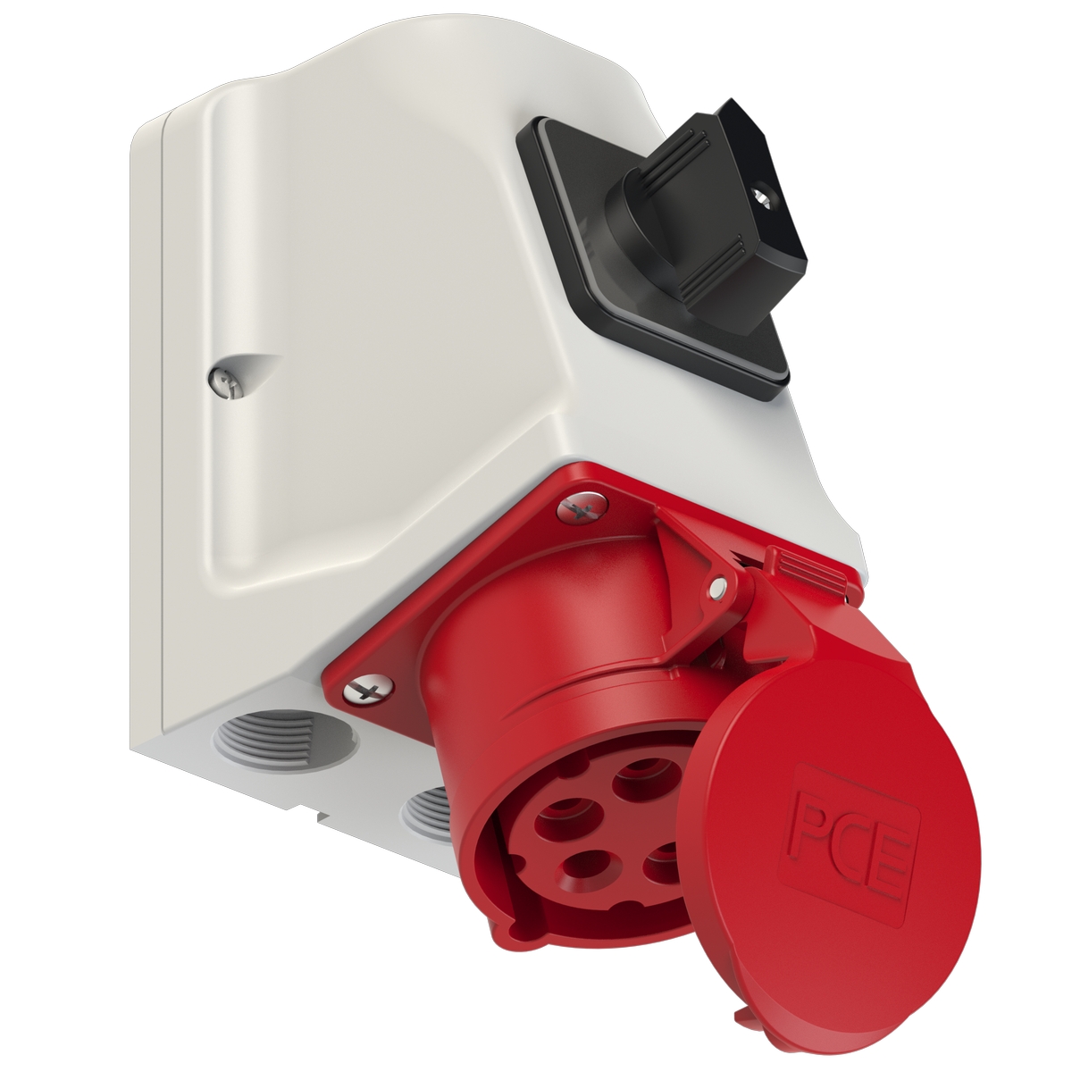 75915-6 PCE Розетка настенная 16А/400V/3P+N+E/IP44 с выключателем