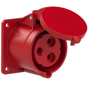 323-9f7 PCE Розетка фланцевая 32A/400V/1P+N+E/IP44 