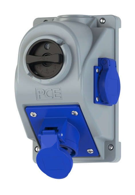 96061351 Розетки комб наст с выкл 16А/3П/IP44 1GS