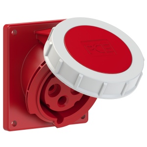 4242-6 PCE Розетка встраиваемая наклонная 32А/400V/3P+E/IP67, фланец 92x100