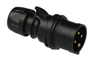 024-6ttx PCE Вилка кабельная 32А/400V/3P+E/IP44, черная, безвинтовое подключение