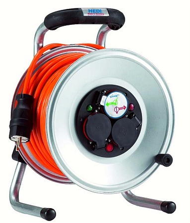 K1S40QTF HEDI Удлинитель на катушке из металла D=255мм/3GS/IP44/40м H07BQ-F3G1,5/термозащита