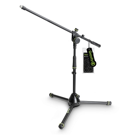 GMS4221B Gravity Короткая подставка для микрофона со складным основанием штатива и 2-точечной регулировочной стрелой