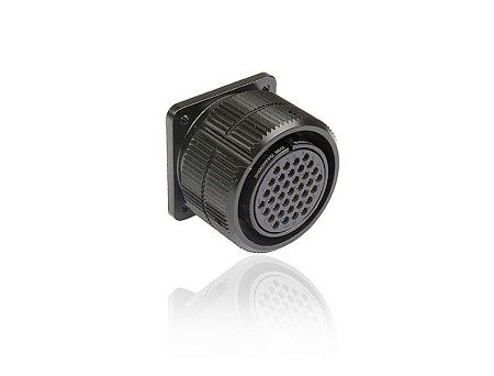 SHD037FPDGC SHD 37 pin розетка панельная, со стопорным кольцом, покрытие контактов золотом, под обжим