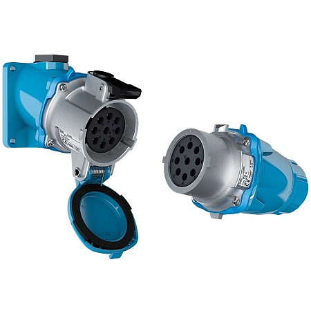 Многоконтактный разъем DN9C- 9 контактов - 30 A - 415 В - IP54/IP55 - МЕТАЛЛ