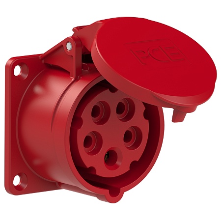 315-6 PCE Розетка встраиваемая 16А/400V/3P+N+E/IP44, фланец 70x70