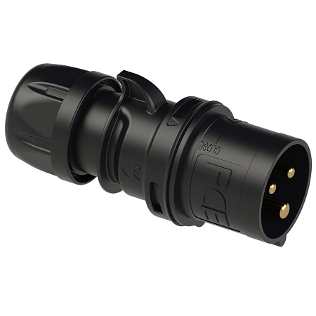 023-6x PCE Вилка кабельная 32А/230V/1P+N+E/IP44, черная