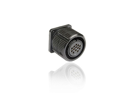 SHD013FPDGC 13 PIN розетка панельная, со стопорным кольцом, покрытие контактов золотом, под обжим
