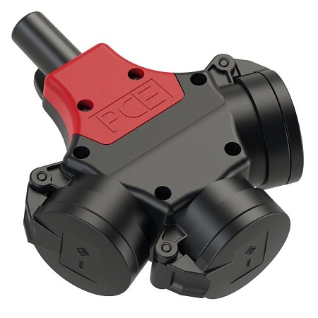 25322-s5 PCE Тройник кабельный 16A/250V/ 2P+E/IP44 резина, колодка для разводки на 3 фазы