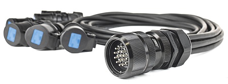 PBFSPIST1/ SP Spider Soca SP19M6FBL-015 19 pin розетка-разветвитель кабельная, 6х1,5 м H07RN-F 3G2,5