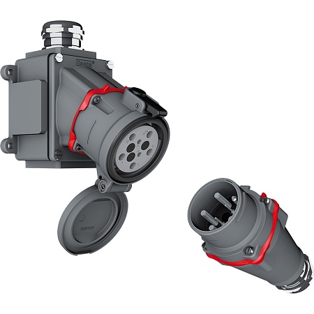 ВЫСОКОТЕМПЕРАТУРНАЯ ВИЛКА (400 °C/2H) - 125 A - 690 V - IP66/IP67 - МЕТАЛЛ