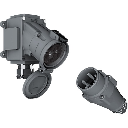 Высокотемпературная розетка (постоянная 150 °C) - 125 A - 440 В - IP44 - IK09 - МЕТАЛЛ