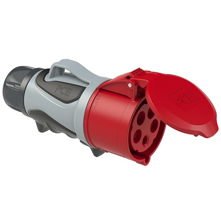 2253-6tt PCE Розетка кабельная 32А/400V/3P+N+E/IP44 GRIP, безвинтовое подключение