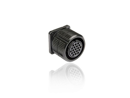 SHD019FPDGC 19 pin розетка панельная, со стопорным кольцом, покрытие контактов золотом, под обжим – фото №1 SHD019FPDGC 19 pin розетка панельная, со стопорным кольцом, покрытие контактов золотом, под обжим – №1