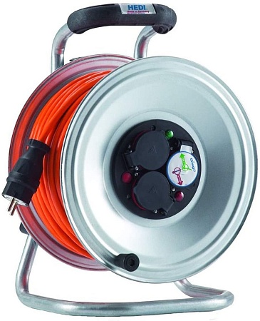 K2S25Q2TF HEDI Удлинитель на катушке из металла D=290мм/3GS/IP44/25м H07BQ-F3G2,5/термозащита