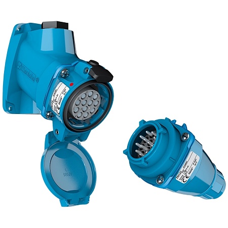 Многоконтактный разъем PN12C 12 контактов - 16 A - 480 В - IP66/IP67 - IK09 - ПОЛИУРЕТАН/МЕТАЛЛ