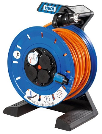 K750QTF HEDI Удлинитель на катушке из пластика D=290мм/4GS/IP54/50м H07BQ-F3G1,5/термозащита